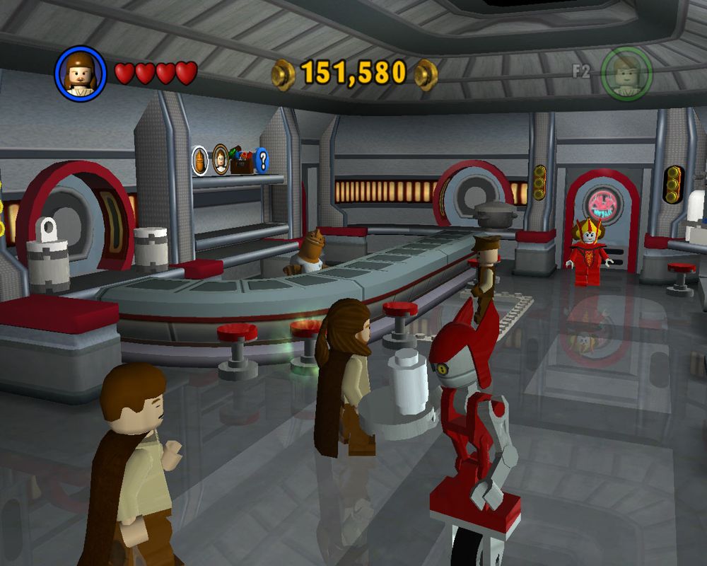 LEGO Star Wars: The Video Game (Windows) screenshot: Dexter's Dinner. Good place to start the game.