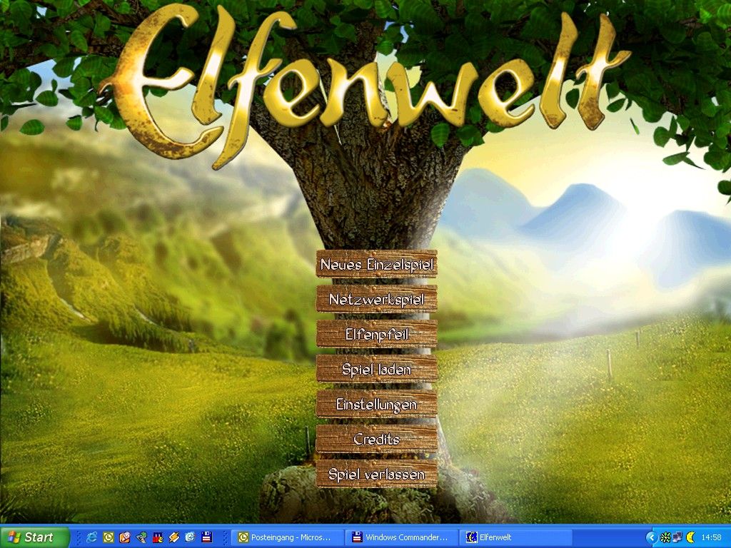 Elfenwelt: Abenteuer im Elfenland (Windows) screenshot: Main Menu