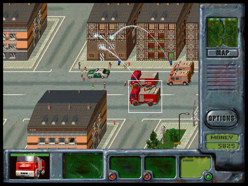 Emergency: Fighters for Life (Windows) screenshot: Good... the fire is out. Now get the people treated for their injuries.