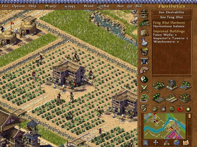Emperor: Rise of the Middle Kingdom (Windows) screenshot: Tending Cabbage