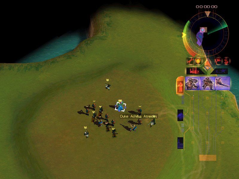 Emperor: Battle for Dune (Windows) screenshot: Ordos Assassing and the sub-house of Tleilaxu doesn't play fair as they try and kill the Atreides Duke and Fremen leaders on Atreides home planet.