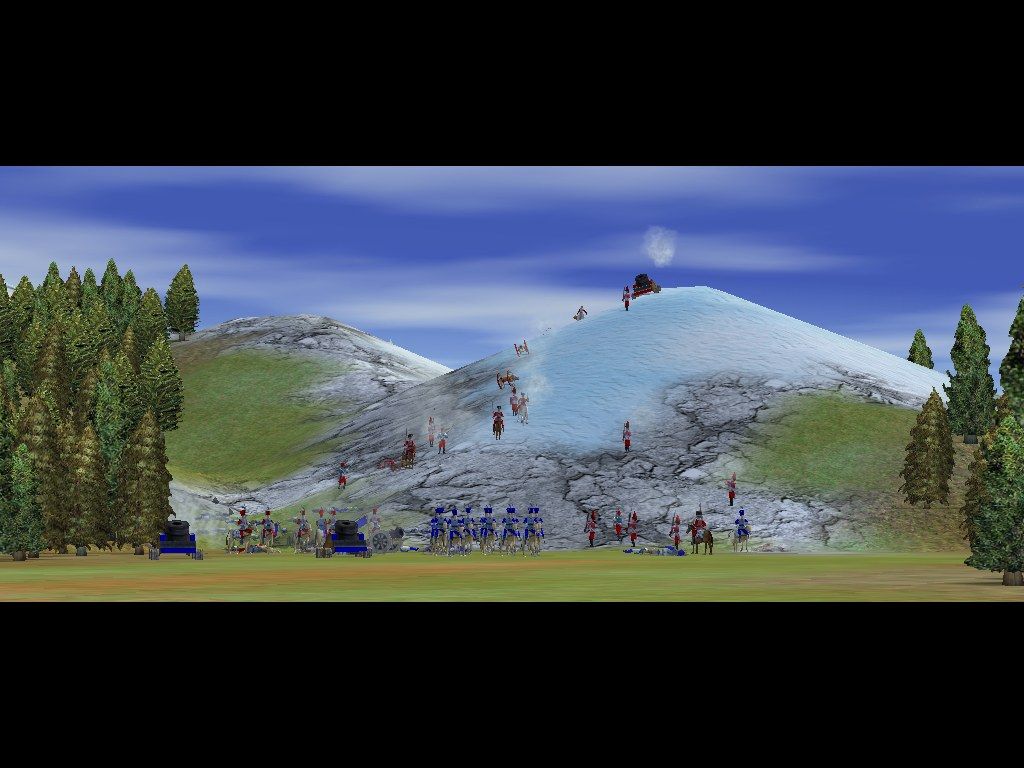 Empire Earth (Windows) screenshot: Nice pre-battle panorama.