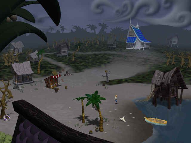 Escape from Monkey Island (Windows) screenshot: Poor pirates have to dwell in such a place!
