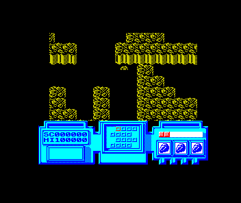 G.U.T.Z. (ZX Spectrum) screenshot: Moving through the maze