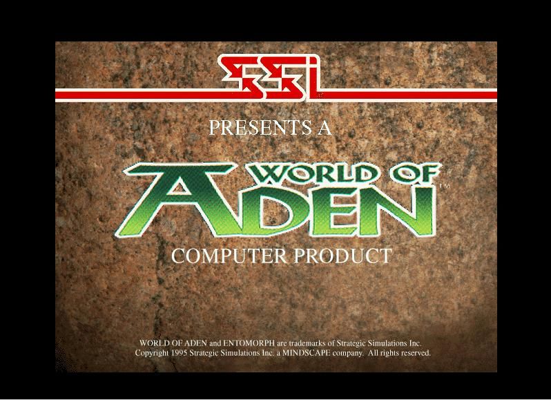 World of Aden: Entomorph - Plague of the Darkfall (Windows) screenshot: SSI title screen