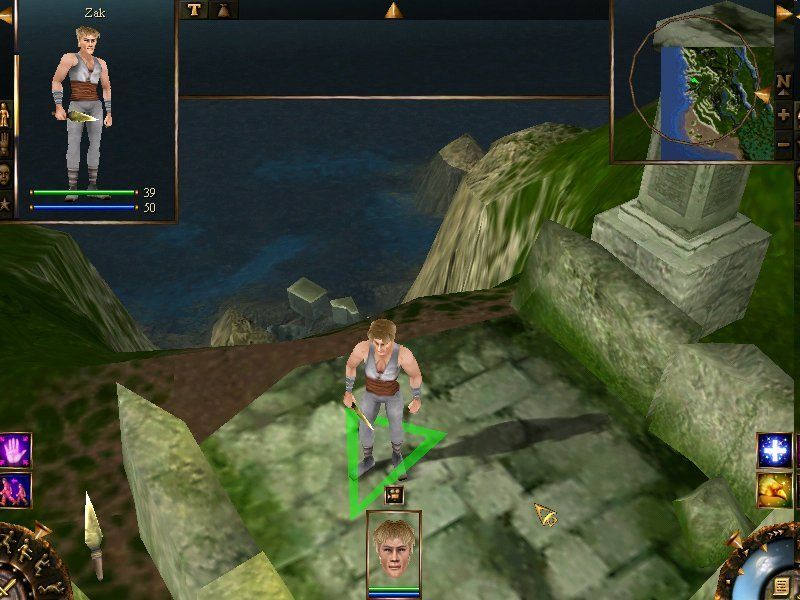 Evil Islands: Curse of the Lost Soul (Windows) screenshot: In Single-Player You Just Start Off With Zak