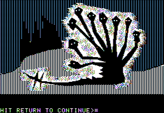 Labyrinth of Crete (Apple II) screenshot: The Hydra