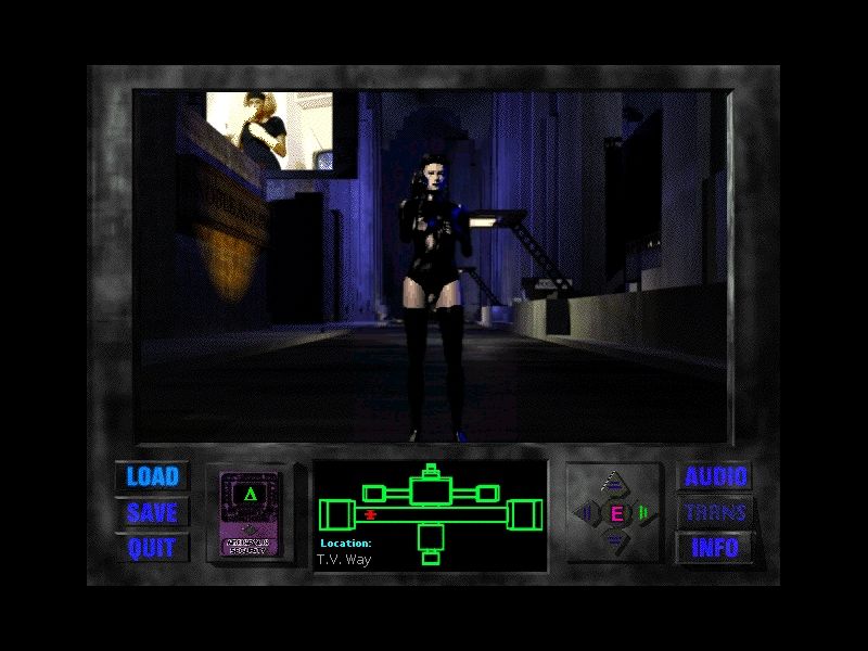 Michael Ninn's Latex: The Game (Windows 3.x) screenshot: Robot Girl
