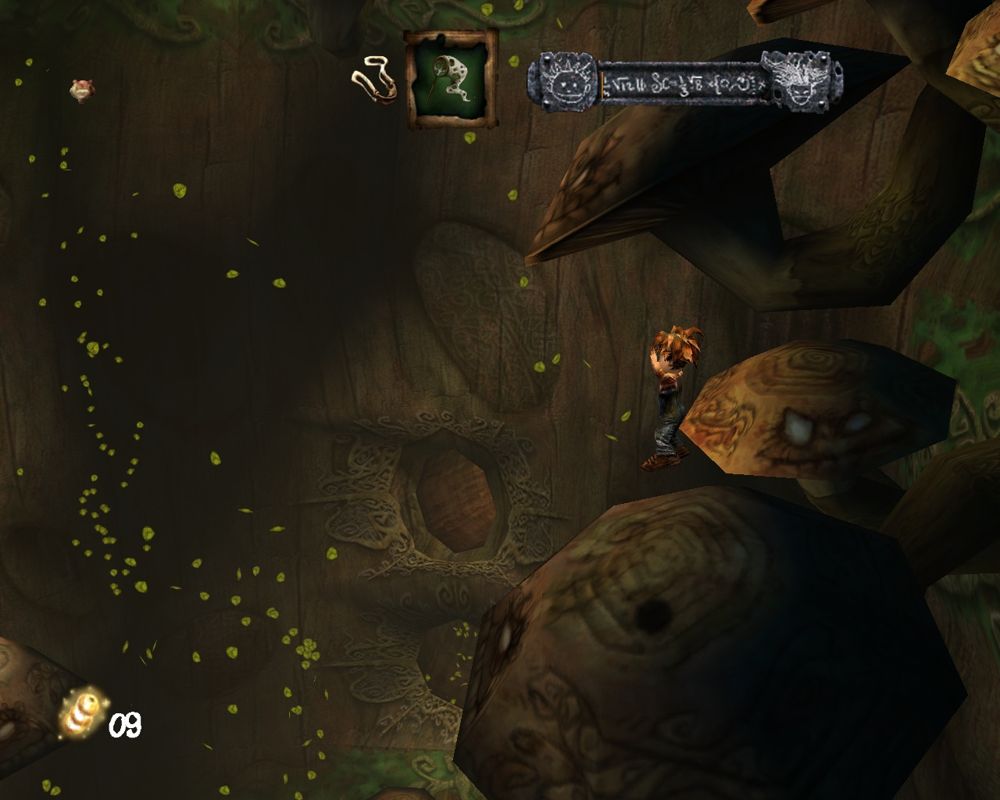 Evil Twin: Cyprien's Chronicles (Windows) screenshot: Vincents Island: collect light worms.