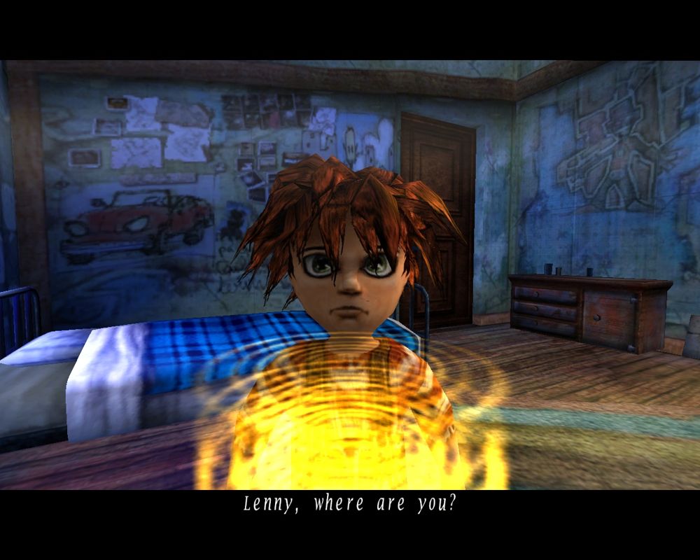 Evil Twin: Cyprien's Chronicles (Windows) screenshot: Lenny has been captured by The Master and Cyprien gets transported to the strange land of Undabed.