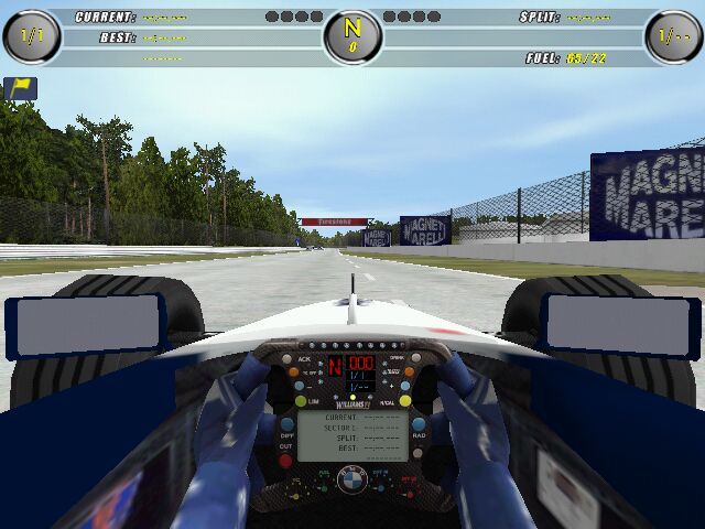 F1 2002 (Windows) screenshot: Williams cockpit