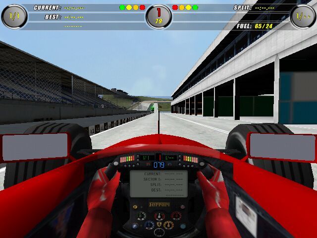 F1 2002 (Windows) screenshot: Ferrari cockpit