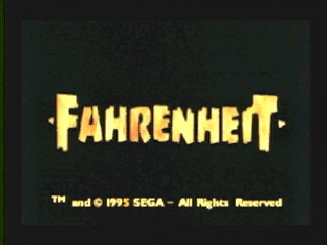 Fahrenheit (SEGA 32X) screenshot: Title Screen