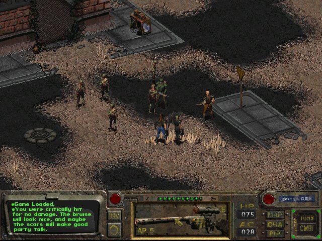 Fallout (Windows) screenshot: Necropolis, city of the walking dead