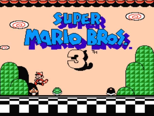 Super Mario Bros. 3 (NES) screenshot: Title screen