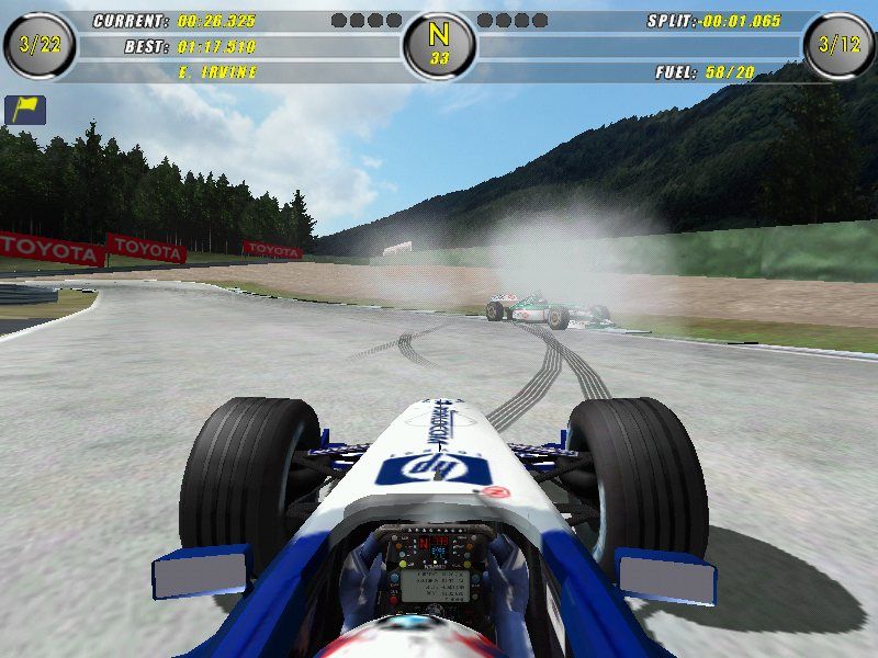 F1 Career Challenge (Windows) screenshot: Spin