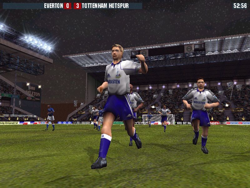 The F.A. Premier League Stars 2001 (Windows) screenshot: Iverson celebrating
