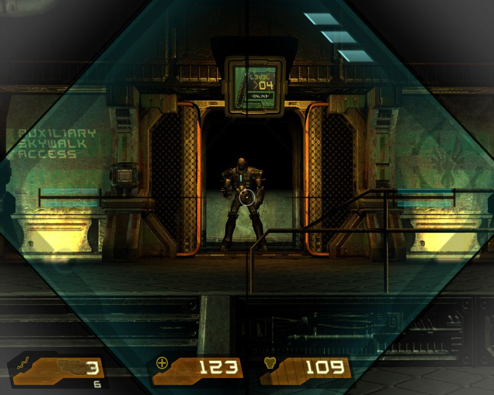 Quake 4 (Windows) screenshot: Railgun (Zoom).