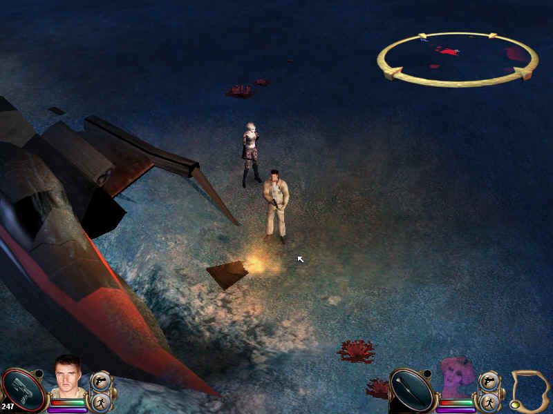 Farscape: The Game (Windows) screenshot: You crushed your ship in an unknown land