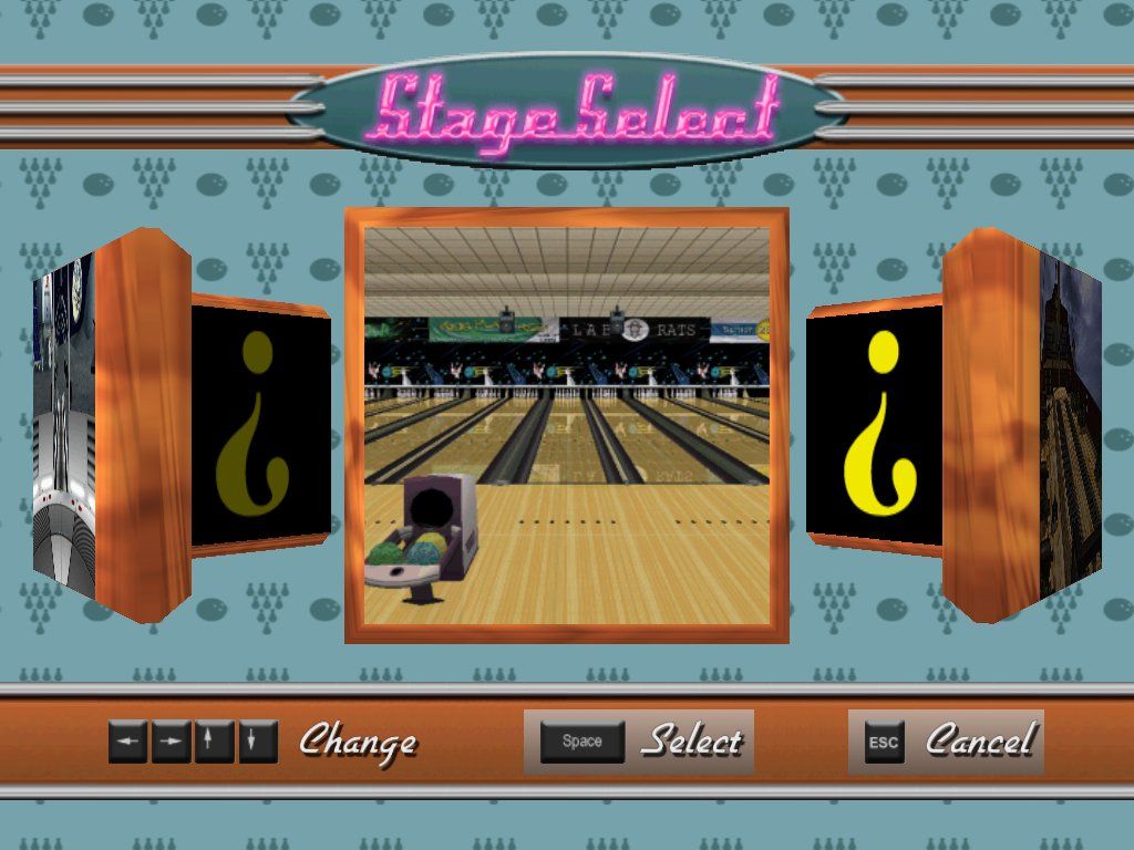 Fast Lanes Bowling (Windows) screenshot: Stage Select.