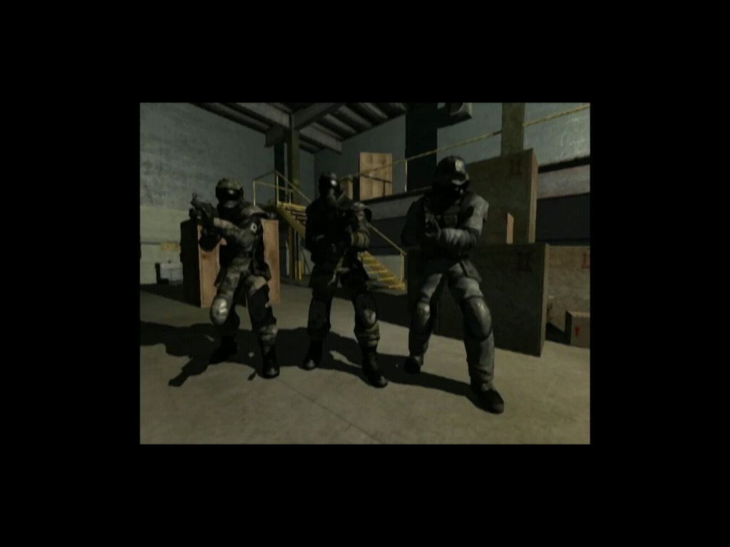 F.E.A.R.: First Encounter Assault Recon (Director's Edition) (Windows) screenshot: P.A.N.I.C.S. (Meeting the Squad).