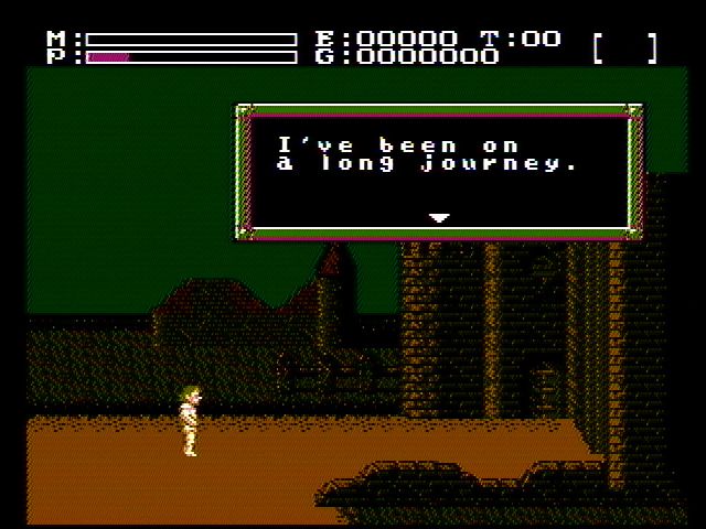 Faxanadu (NES) screenshot: The starting location