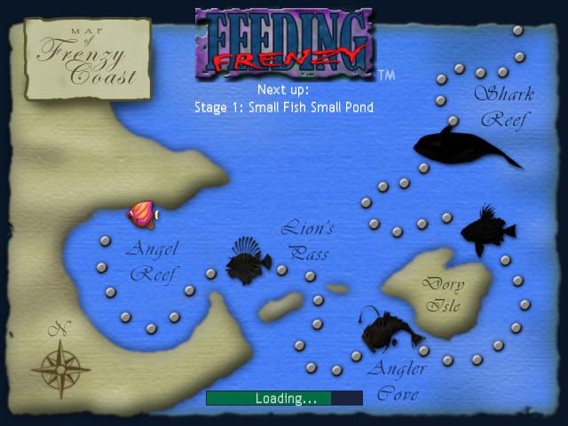 Feeding Frenzy (Windows) screenshot: Start your journey!