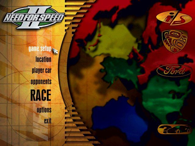 Need for Speed II (Windows) screenshot: Main Menu