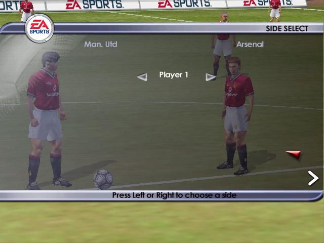 FIFA Soccer 2002: Major League Soccer (Windows) screenshot: Choosing sides