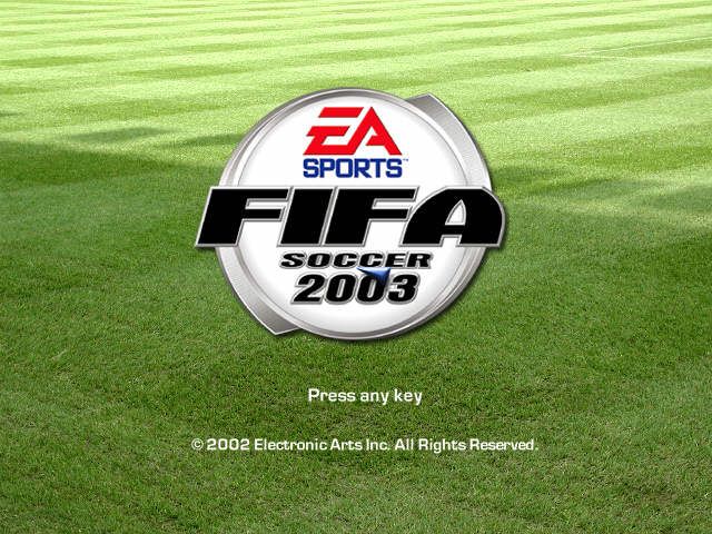 FIFA Soccer 2003 (Windows) screenshot: The Splash Screen