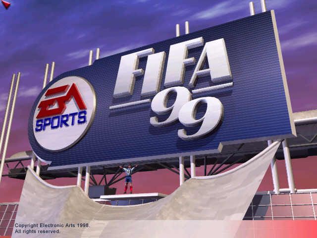 FIFA 99 (Windows) screenshot: the opening screen