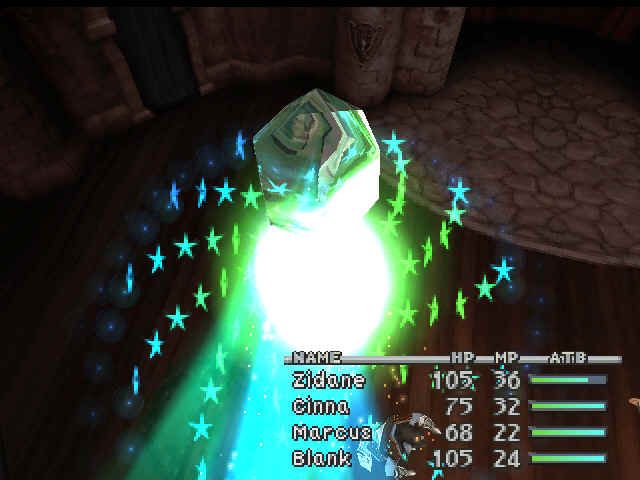 Final Fantasy IX (PlayStation) screenshot: Nice spell effects in battle