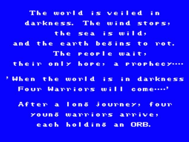 Final Fantasy (NES) screenshot: Intro