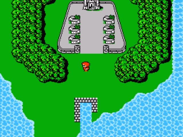 Final Fantasy (NES) screenshot: World map