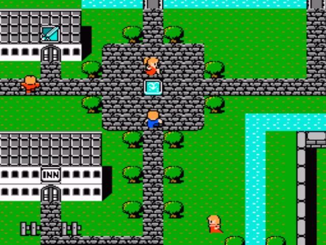 Final Fantasy (NES) screenshot: In a town