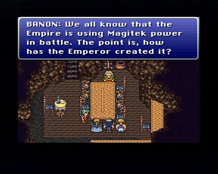 Final Fantasy III (PlayStation) screenshot: Some plans require a lot of strategy first.