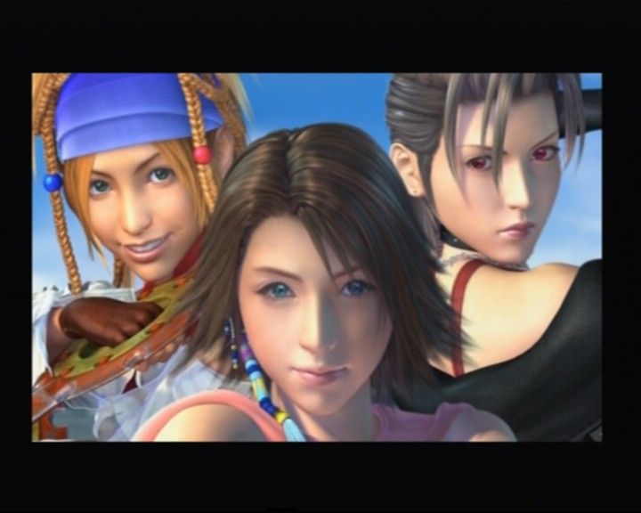 Final Fantasy X-2 (PlayStation 2) screenshot: The trio fantasticus