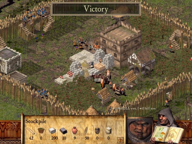 FireFly Studios' Stronghold (Windows) screenshot: Victory!