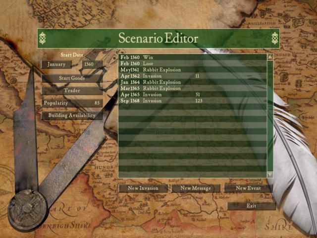 FireFly Studios' Stronghold (Windows) screenshot: Scenario editor