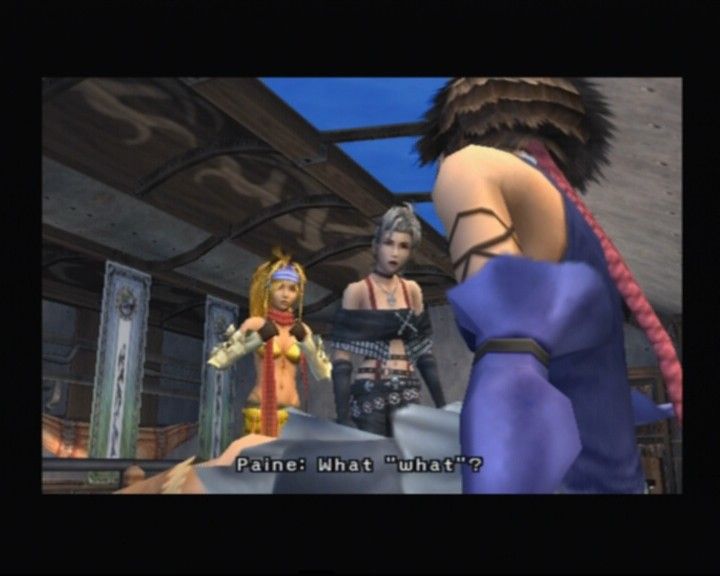 Final Fantasy X-2 (PlayStation 2) screenshot: What what, it's just a dream Yunie, get over it