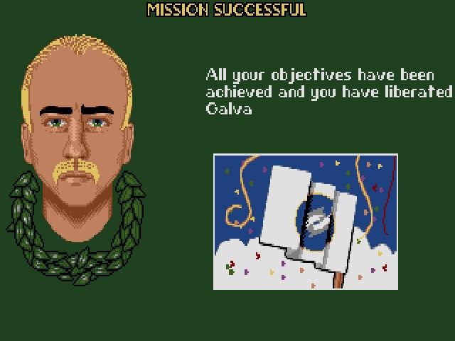 Flames of Freedom (DOS) screenshot: Mission Successful!