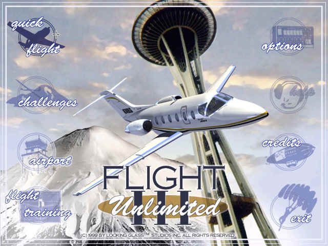 Flight Unlimited III (Windows) screenshot: Main Menu