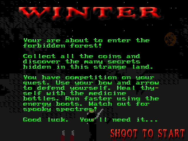 Forbidden Forest (Windows) screenshot: The Title Screen