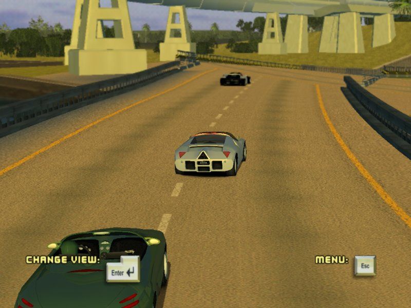 Ford Racing 2 (Windows) screenshot: Backgrounds really feel part of the map.