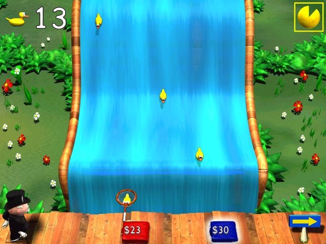 Monopoly Junior (Windows) screenshot: Playing a "catch the ducks" mini game at the water slide