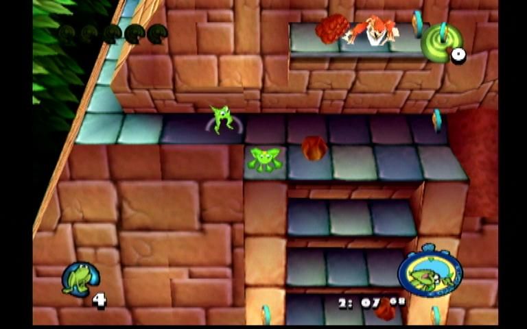 Frogger 2: Swampy's Revenge (Dreamcast) screenshot: Pyramid Level
