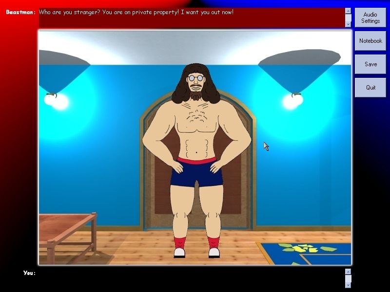 Full Moon in San Francisco (Windows) screenshot: He's supposed to look like Tarzan