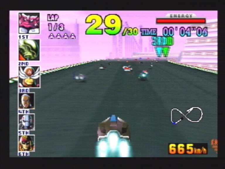 F-Zero X (Nintendo 64) screenshot: Attain crazy speeds of up to 1500km/h!