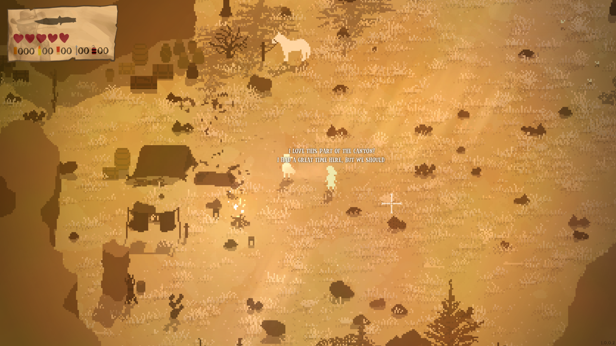 Colt Canyon (Windows) screenshot: A scene with your partner in the introduction