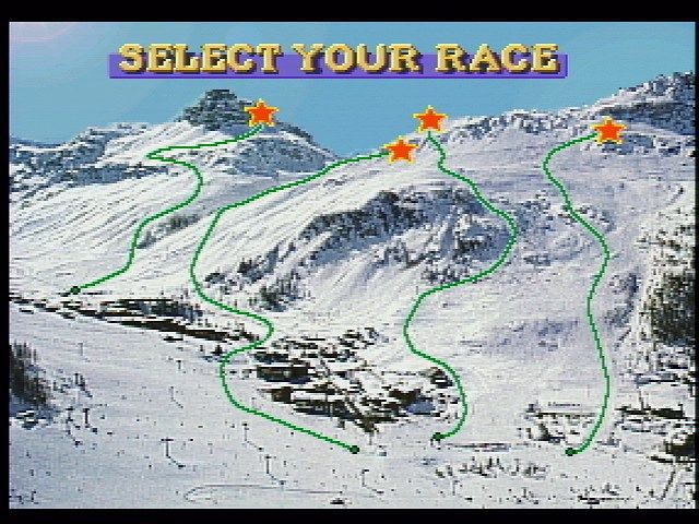 Val d'Isère Skiing and Snowboarding (Jaguar) screenshot: Select Course